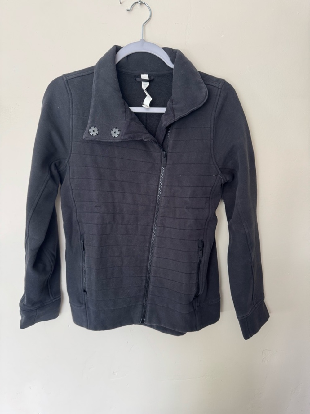 lululemon athletica Black Quilted Zip-Up Utility Jacket
